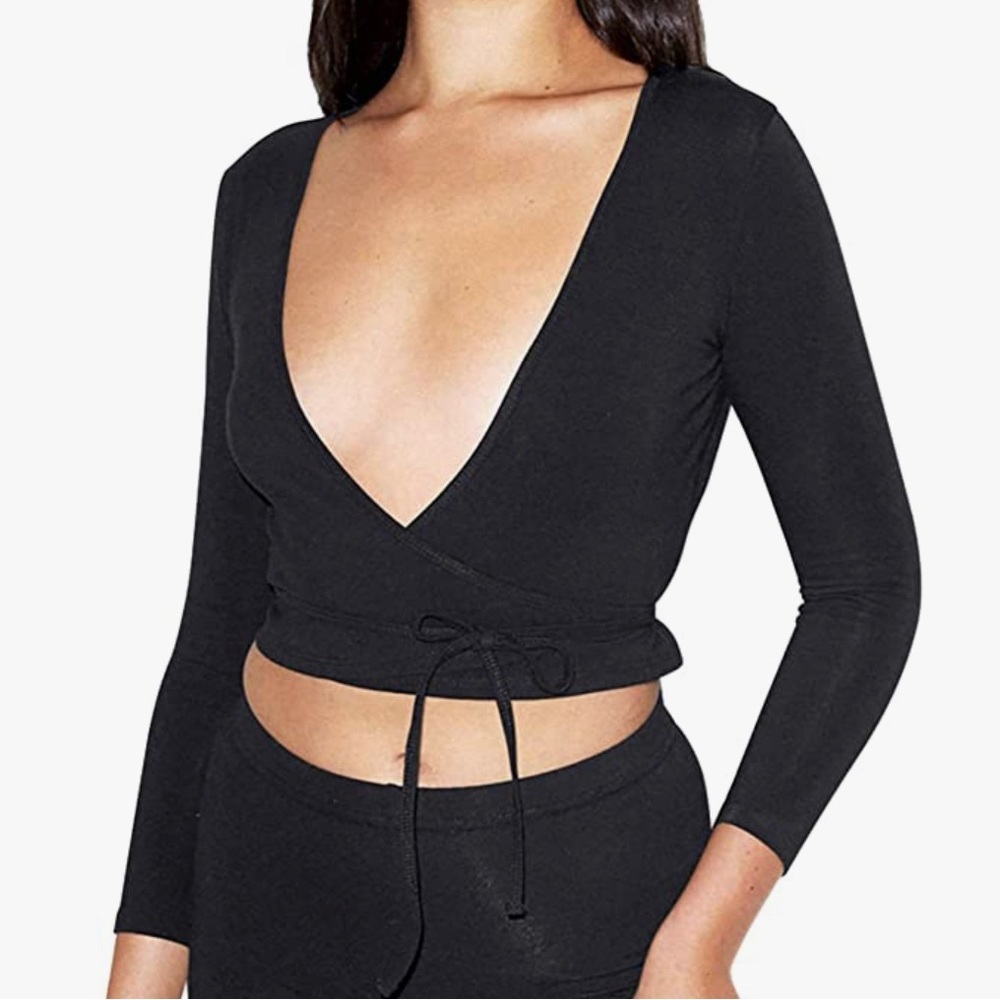 American Apparel Wrap Top, S